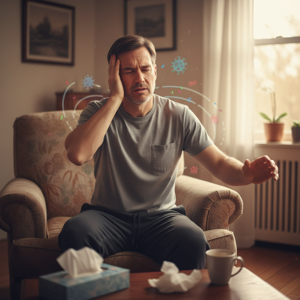 Schwindel nach Infekte