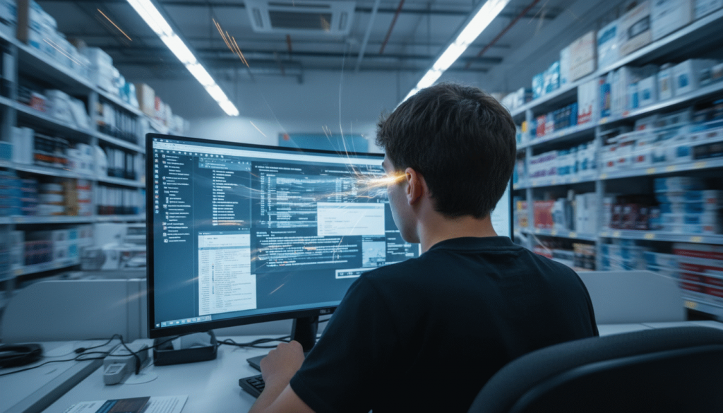 Schwindel von den Augen